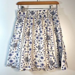 White Floral Skirt